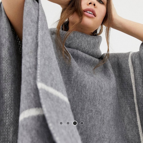 b.Young Roll Neck Poncho - Picture 3 of 4